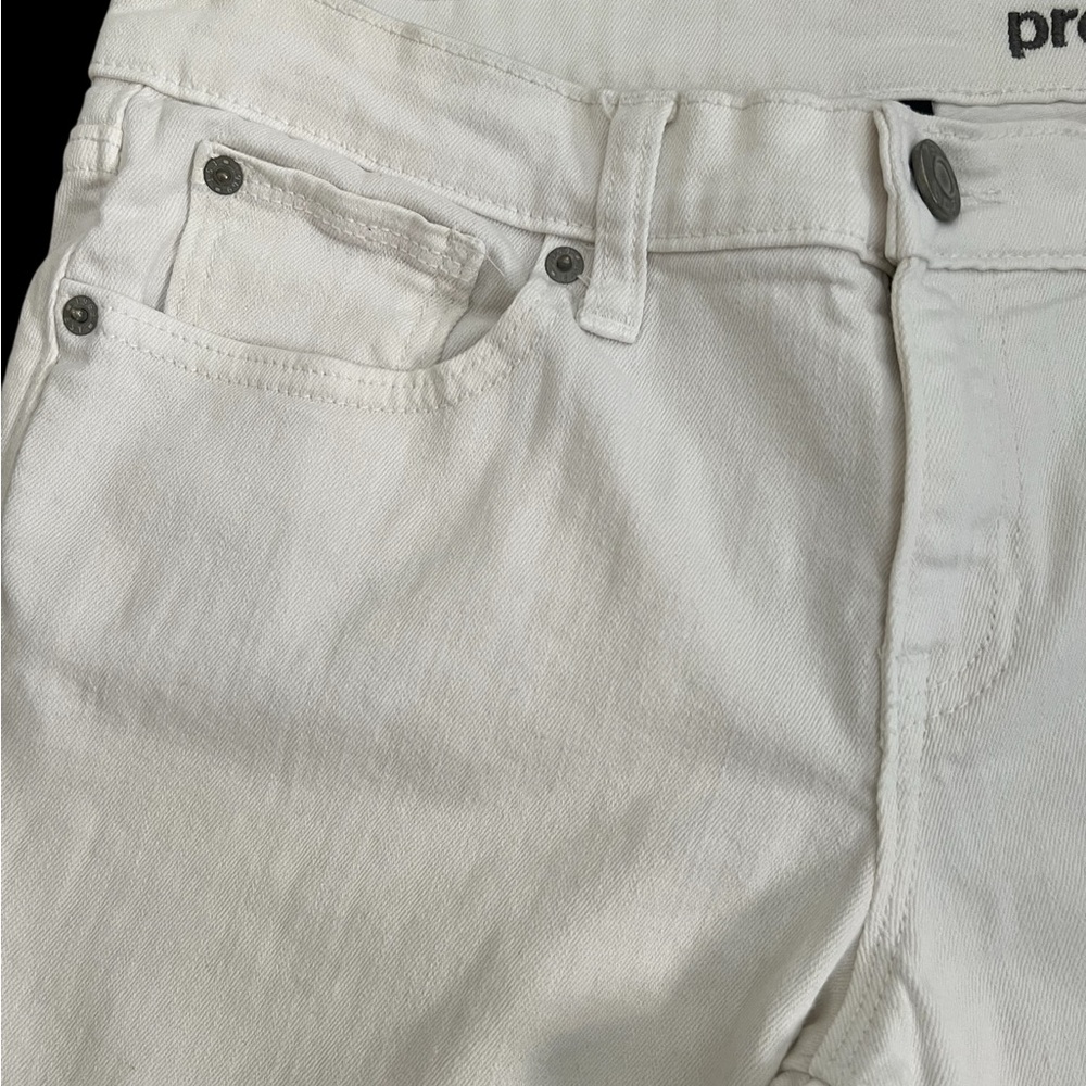 Gap Long & Lean Optic White Flared Denim Mid Rise (8.5”) Jeans Size 6/28. - Picture 5 of 14